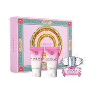 Versace Bright Crystal Zestaw upominkowy, woda toaletowa 50ml + Żel pod prysznic 50ml + mleczko do ciała 50ml