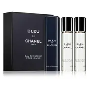 Chanel Bleu de Chanel Woda perfumowana, 3 x 20ml (1x napełnialny + 2x napełnienie)