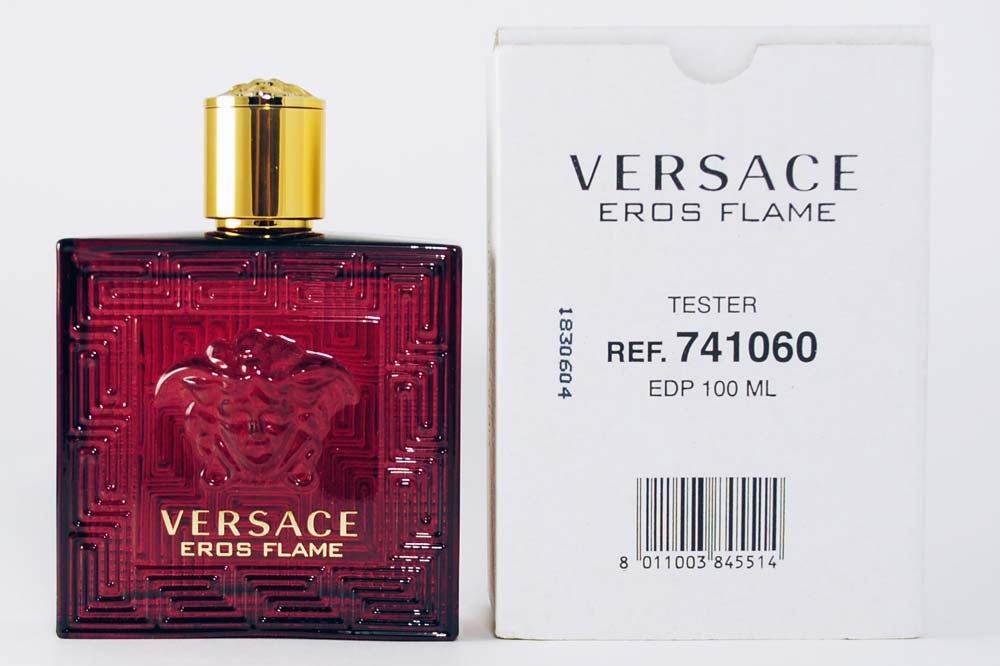 Версаче флейм. Versace Eros m EDP 100 ml Tester. Versace - Eros Flame EDP 100мл. Versace "Eros Flame Eau de Parfum" 100 ml. Мужская туалетная вода Versace Eros Flame 100.